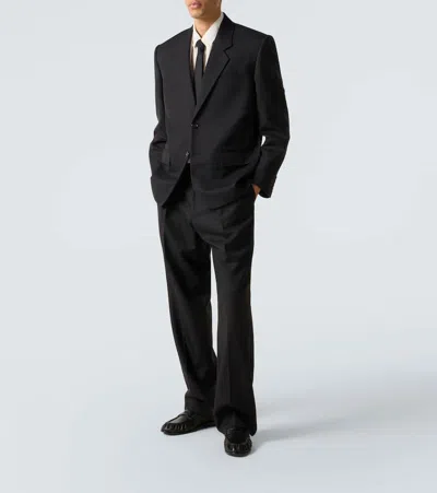 Saint Laurent Le Loafer Loafers In Polished Wrinkled Leather In Black