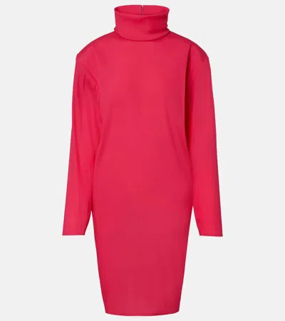 Saint Laurent Tailored Dress Featuring Structured Shoulders In Pink