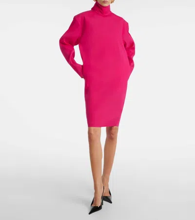 Saint Laurent Tailored Dress Featuring Structured Shoulders In Pink