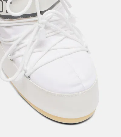 Moon Boot Icon Low Nylon White Snow Boots In White