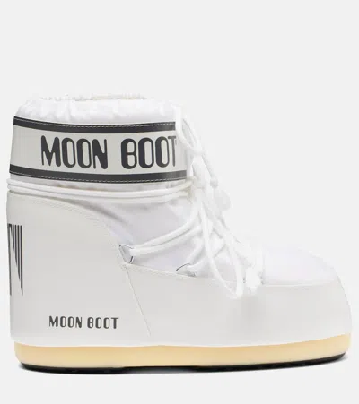 Moon Boot Icon Low Nylon White Snow Boots In White