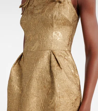 Rebecca Vallance Solana Bow-details Maxi Dress In Brown