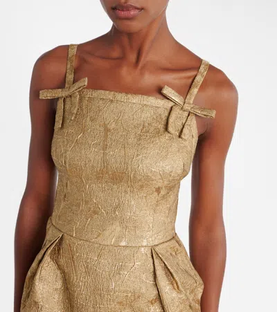 Rebecca Vallance Solana Bow-details Maxi Dress In Brown