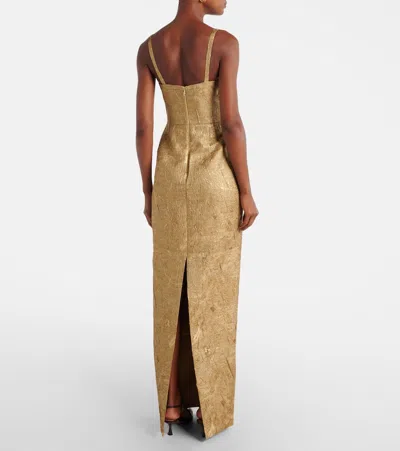Rebecca Vallance Solana Bow-details Maxi Dress In Brown