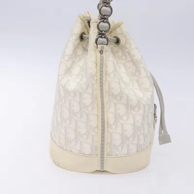 Pre-owned Dior Romantique White Canvas Shoulder Bag ()