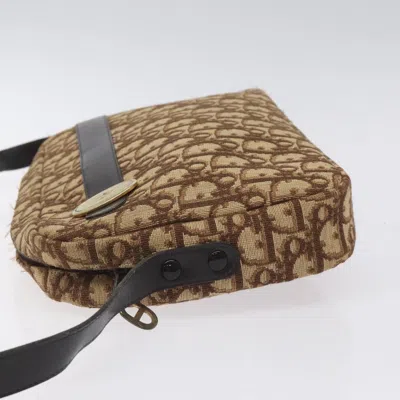 Pre-owned Dior Trotter Brown Canvas Shoulder Bag ()