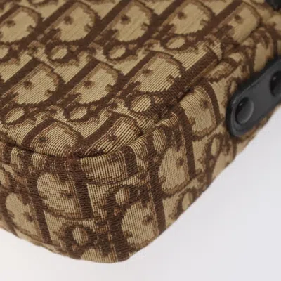 Pre-owned Dior Trotter Brown Canvas Shoulder Bag ()