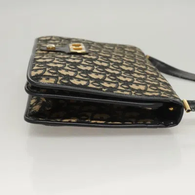 Pre-owned Dior Trotter Navy Canvas Shoulder Bag ()