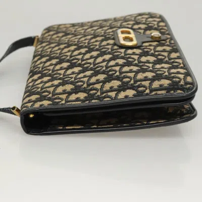 Pre-owned Dior Trotter Navy Canvas Shoulder Bag ()