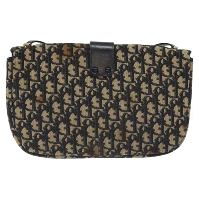 Pre-owned Dior Trotter Navy Canvas Shoulder Bag ()