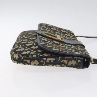 Pre-owned Dior Trotter Navy Canvas Shoulder Bag ()