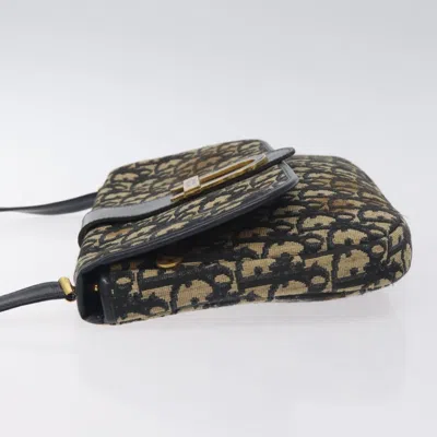 Pre-owned Dior Trotter Navy Canvas Shoulder Bag ()