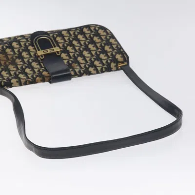 Pre-owned Dior Trotter Navy Canvas Shoulder Bag ()