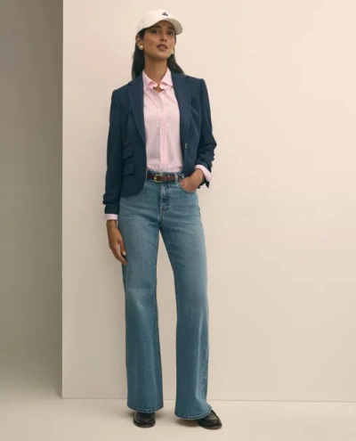 Brooks Brothers Wool-blend Shrunken Fit Hopsack Jacket In Blue