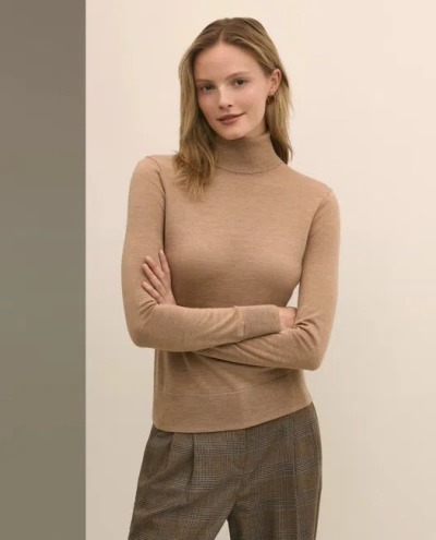 Brooks Brothers Ultimate Merino Wool Turtleneck Sweater In Brown