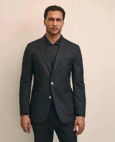 Brooks Brothers Performance Series Stretch Cotton Blend Blazer Jacket In Blue