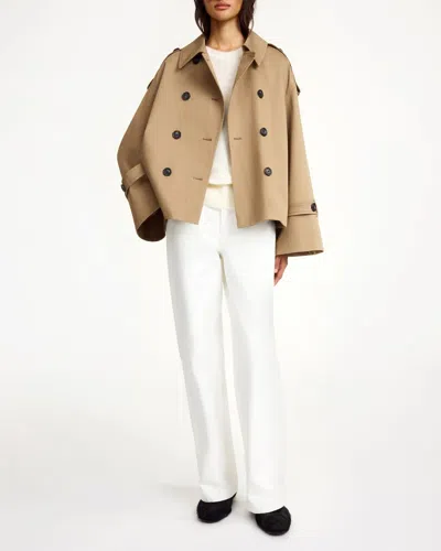 By Malene Birger Alisandra Cropped Organic Cotton Trench Coat In Neutral