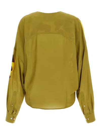 Dries Van Noten Orchid Print Blouse In Viscose In Multicolor