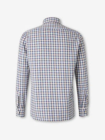 Luigi Borrelli Checked Long-sleeved Shirt In Blue