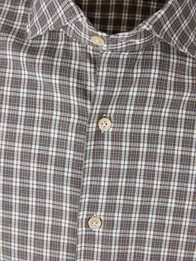 Luigi Borrelli Checked Button-down Shirt In Gray