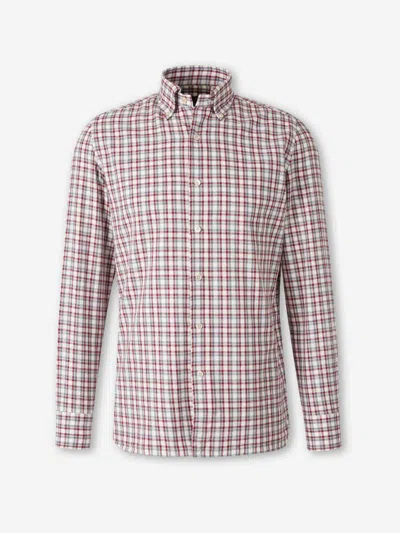 Luigi Borrelli Checked Button-down Shirt In Red