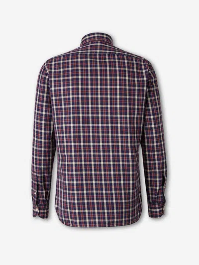 Luigi Borrelli Checked Button-down Shirt In Burgundy