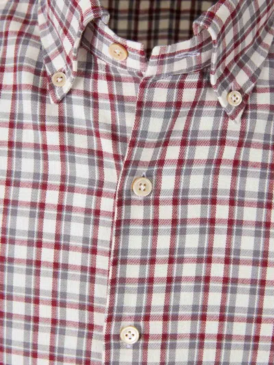Luigi Borrelli Checked Button-down Shirt In Red