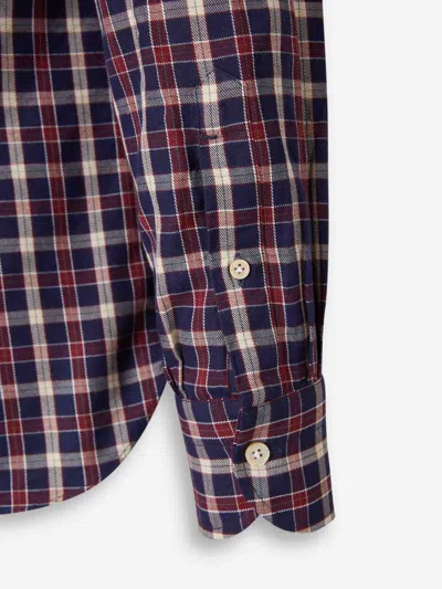Luigi Borrelli Checked Button-down Shirt In Burgundy