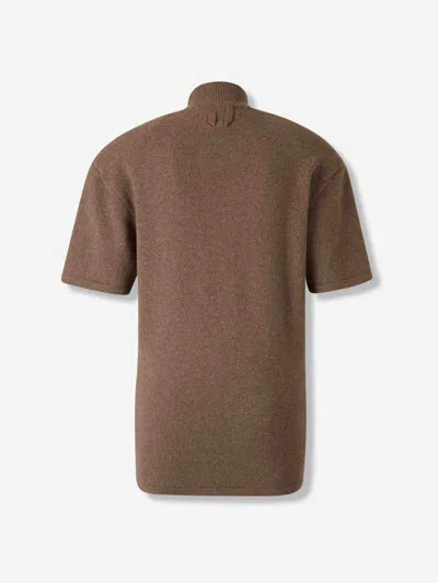 Jacquemus Womens Brown P La Maille Castagna High-neck Wool Top In Brown
