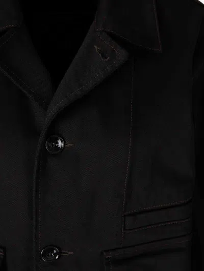 Lemaire Long Coat In Black