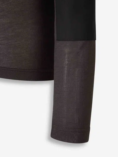 Lemaire High Neck Sweater In Brown