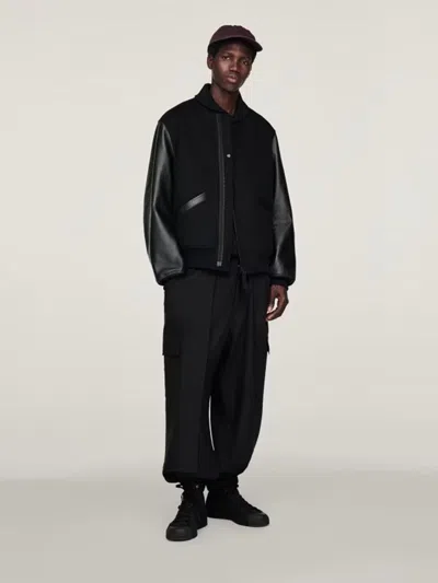 Y-3 X Yohji Yamamoto Ribbed Bomber Jacket In Black