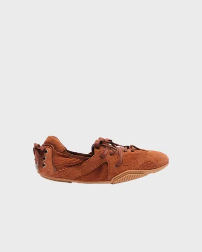 Acne Studios Brown Sneakers With Classic Silhouette And Smooth Finish