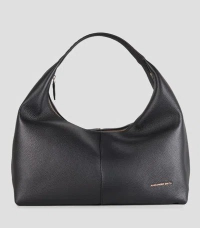 Alexander Smith Chloe Logo-lettering Shoulder Bag In Black