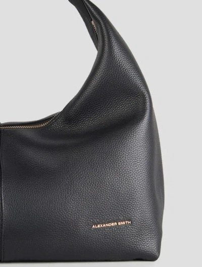 Alexander Smith Chloe Logo-lettering Shoulder Bag In Black