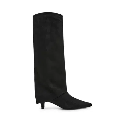 Steve Madden Luca Kitten Heel Knee High Boot In Black
