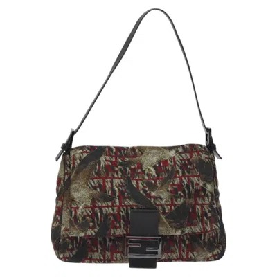 Pre-owned Fendi Baguette Brown Nylon Shoulder Bag ()