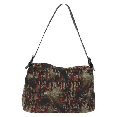 Pre-owned Fendi Baguette Brown Nylon Shoulder Bag ()