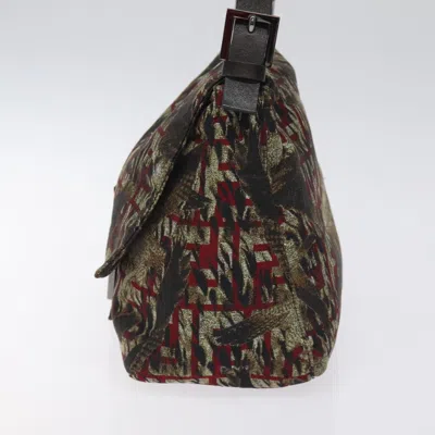 Pre-owned Fendi Baguette Brown Nylon Shoulder Bag ()