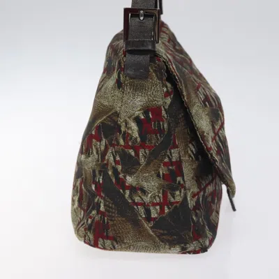 Pre-owned Fendi Baguette Brown Nylon Shoulder Bag ()