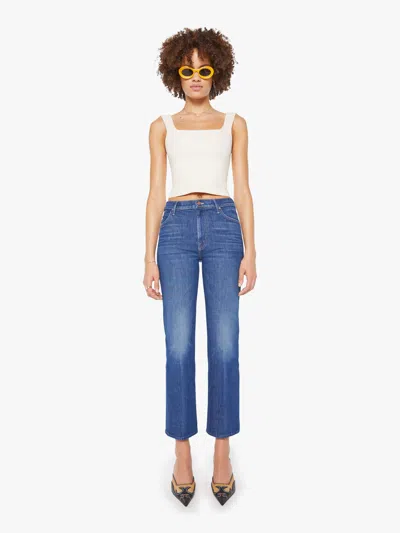 Mother The Kick It Flood Ankle Straight Leg Jeans In White