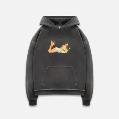 Duke & Dexter Men's Pin Up Washed Black Hoodie In Gray