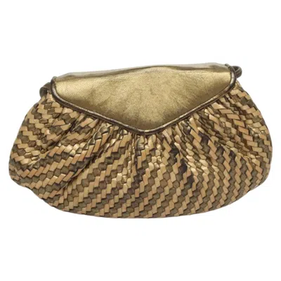 Pre-owned Fendi Gold Leather Shoulder Bag ()