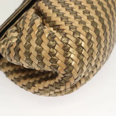 Pre-owned Fendi Gold Leather Shoulder Bag ()