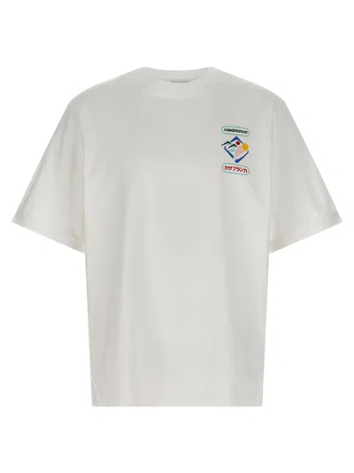 Casablanca Montagne Ondulee Crewneck T-shirt In White