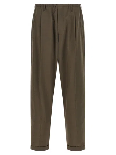 Magliano Tailored Trousers With Pleats And Pockets In Brown