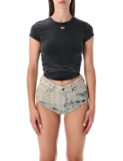 Diesel T-bunny Tail-r1 Cotton T-shirt In Black