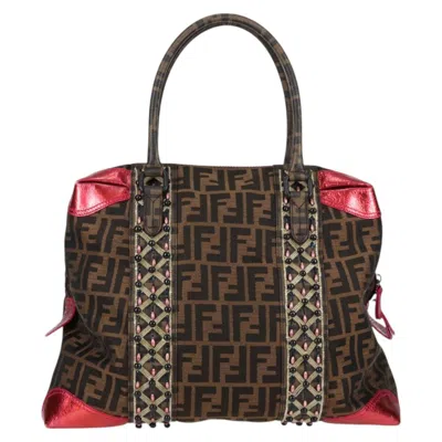 Pre-owned Fendi Zucca Black Canvas Tote Bag ()