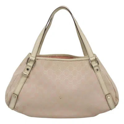 Pre-owned Gucci Abbey Pink Canvas Tote Bag ()