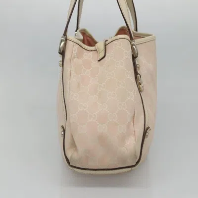 Pre-owned Gucci Abbey Pink Canvas Tote Bag ()